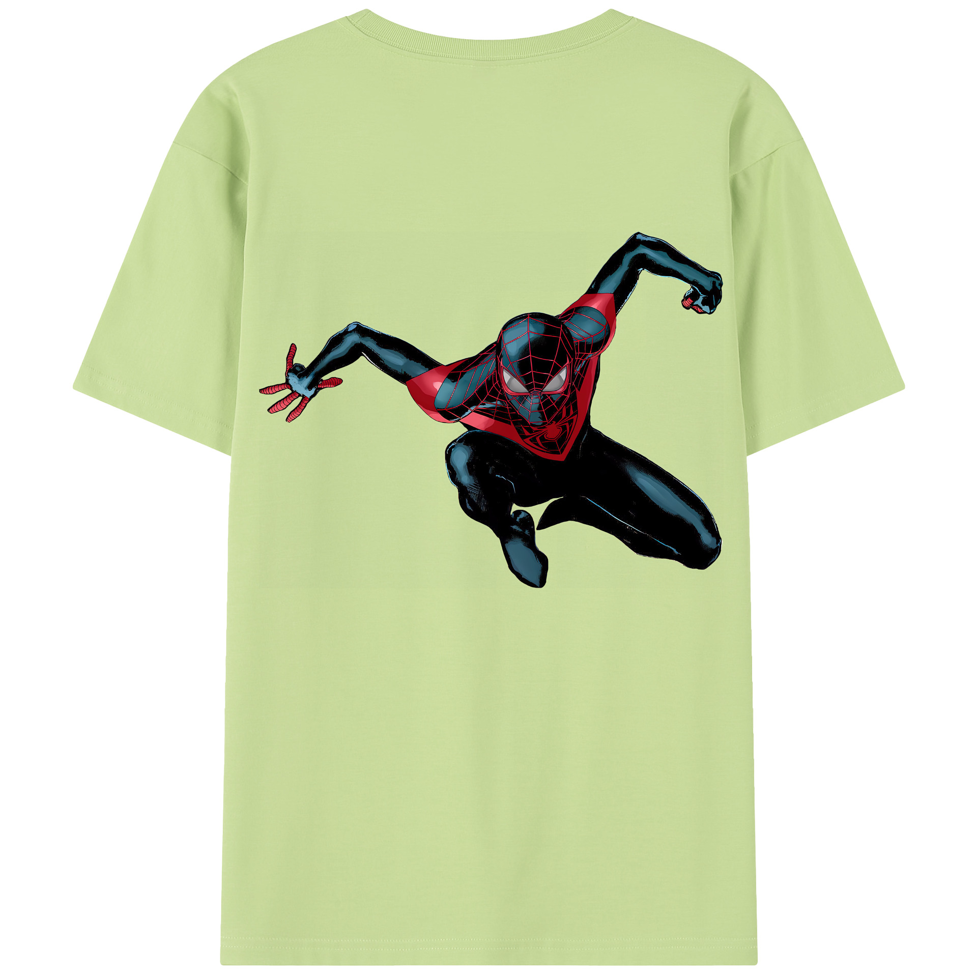 （画像用） Spider Man スパイダーマン 綿100％半袖Tシャツ（背面プリント）